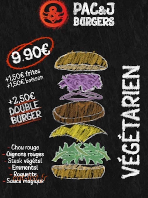 Pac&J Burger — carte page 4