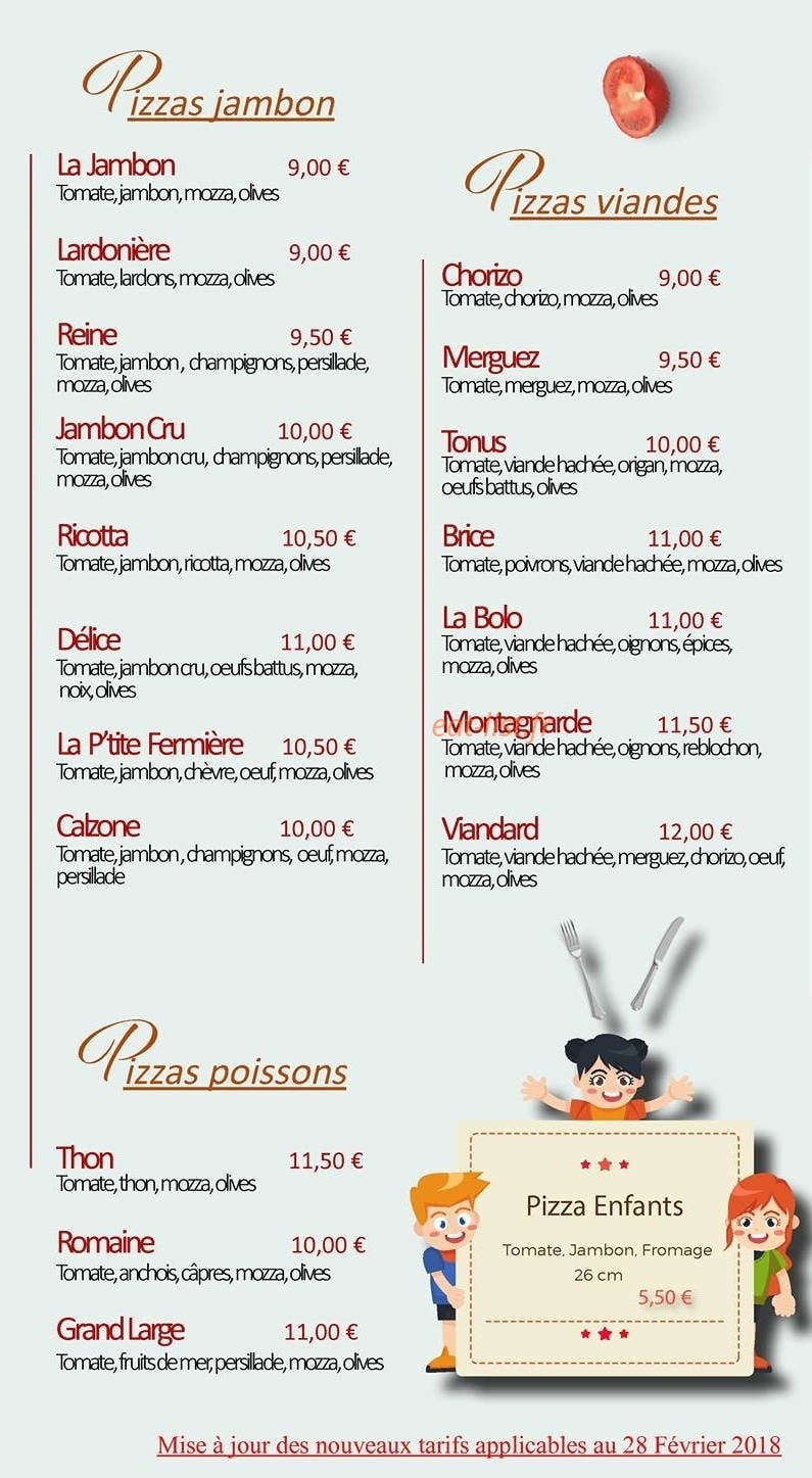 Papa Pizza — carte page 3