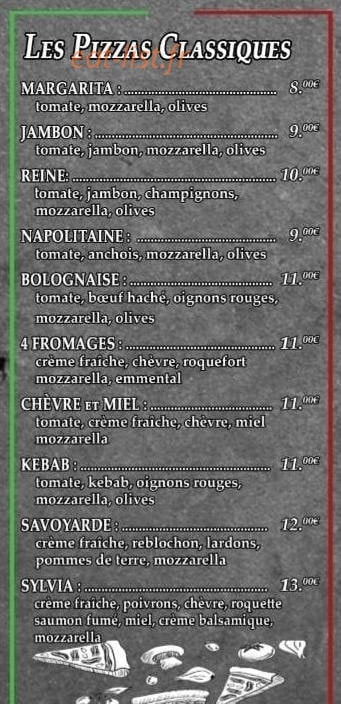 Papa Pizza — carte page 1
