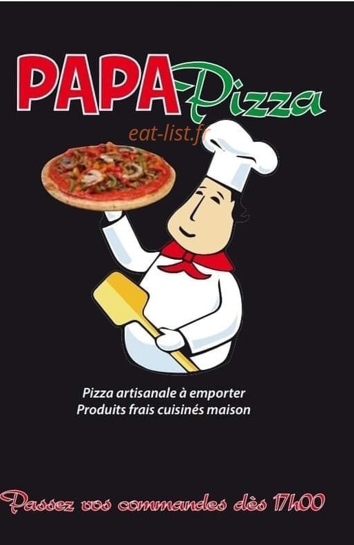 Papa Pizza — carte page 1