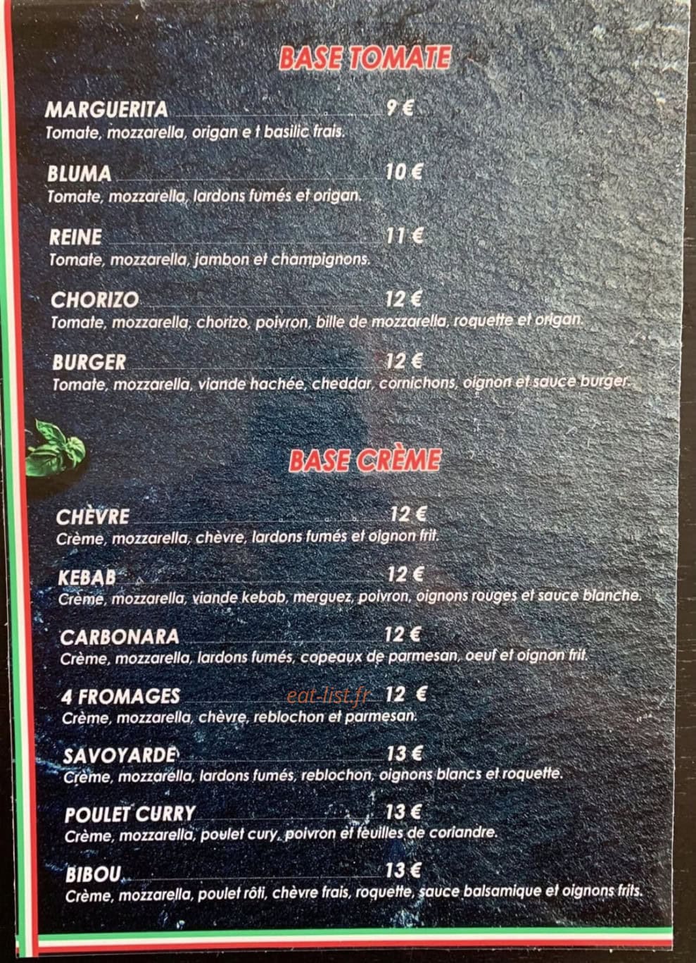 Papa Pizza — carte page 2