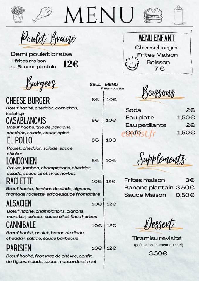 Papa Poulet — carte page 1