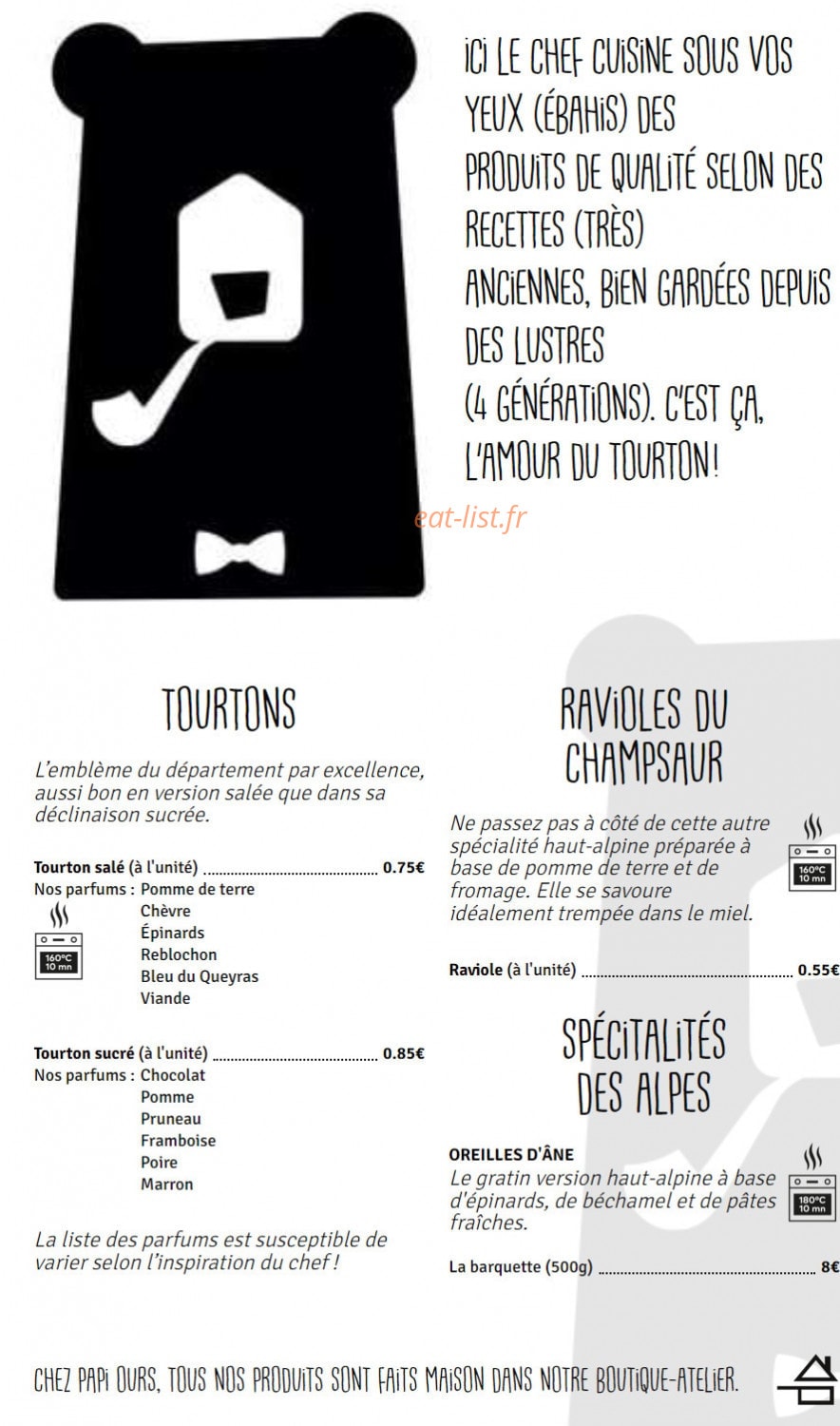 Papi Ours — carte page 1