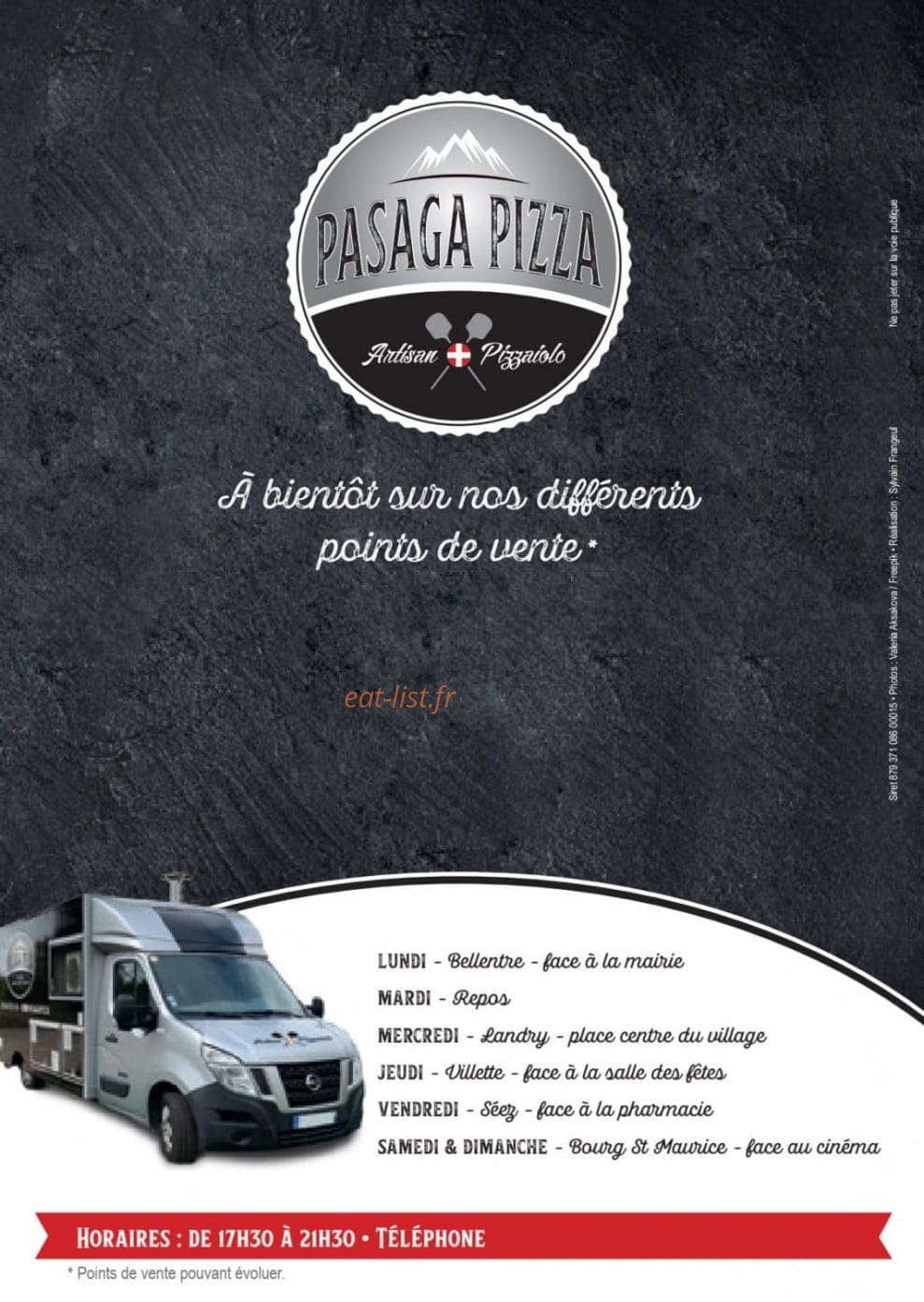 Pasaga Pizza — carte page 4
