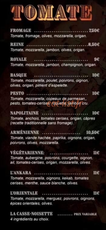 Pat' à pizz' — carte page 2