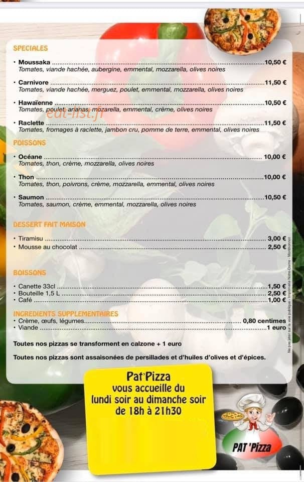 PatPizza — carte page 2