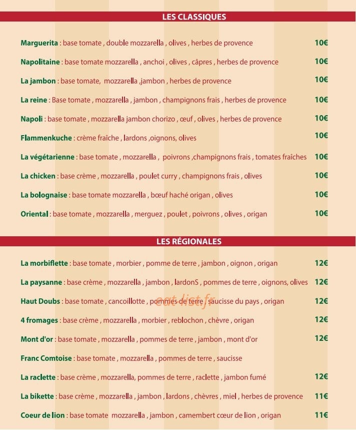 Paulo Pizza — carte page 2