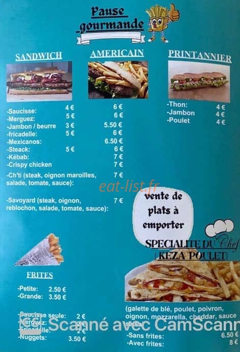 Pause Gourmande chez Ludo — carte page 2