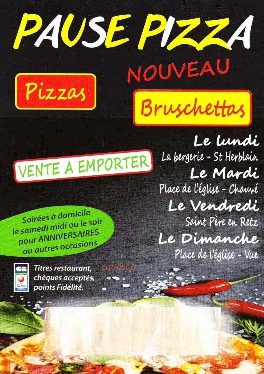 Pause pizza — carte page 1