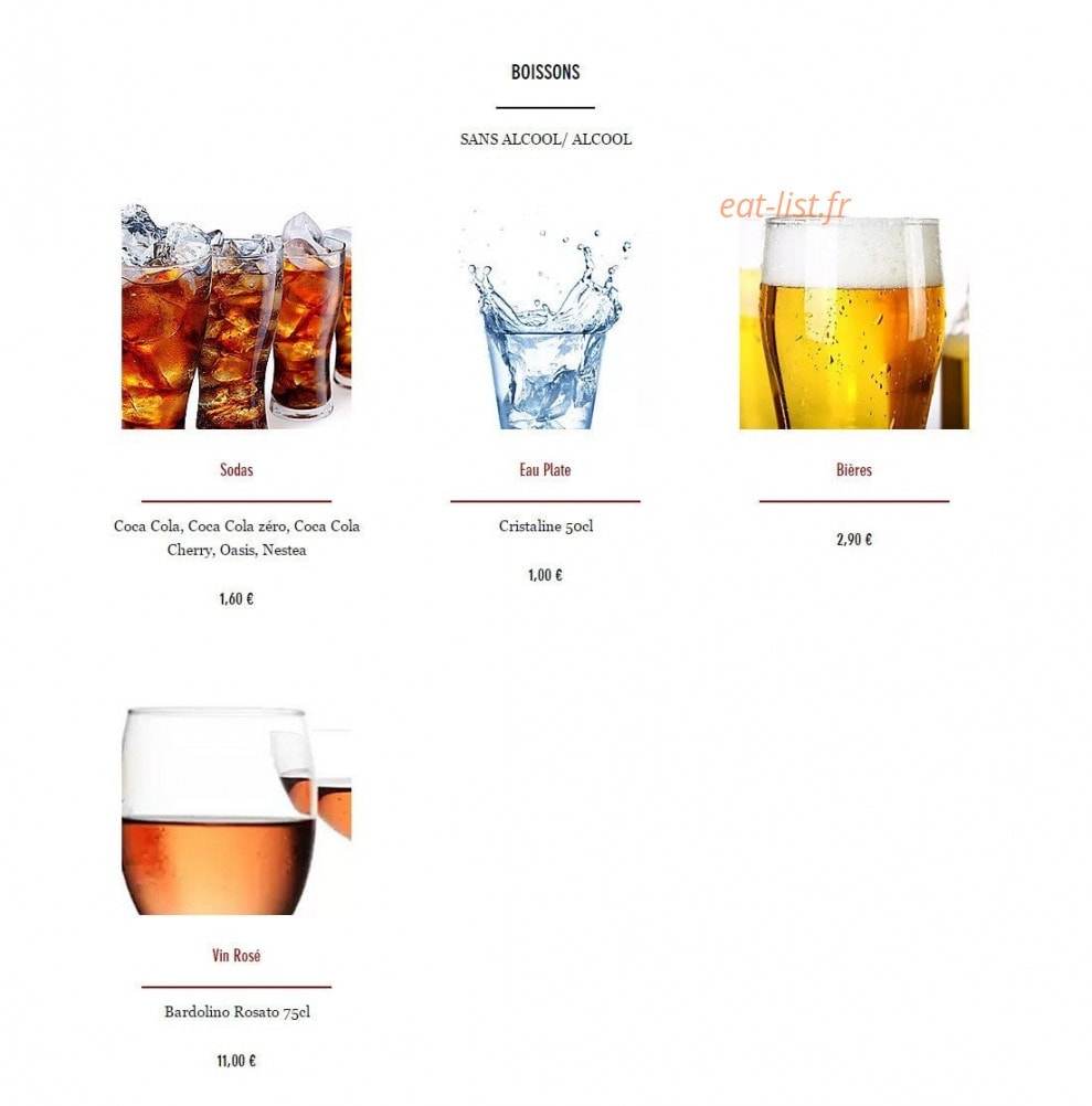 Peppino Pizza — carte page 3