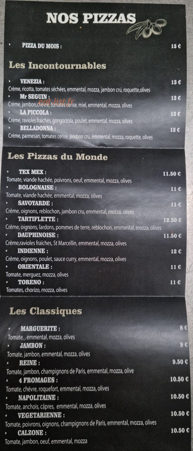 Piccola Pizza — carte page 2
