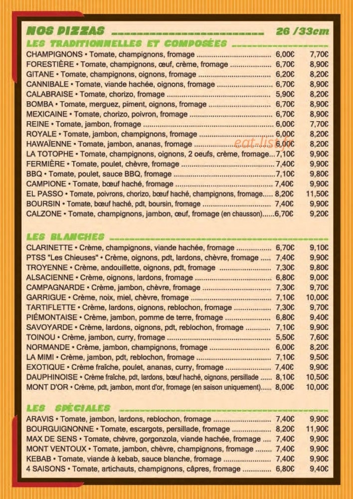 Pizz' à Bus — carte page 2