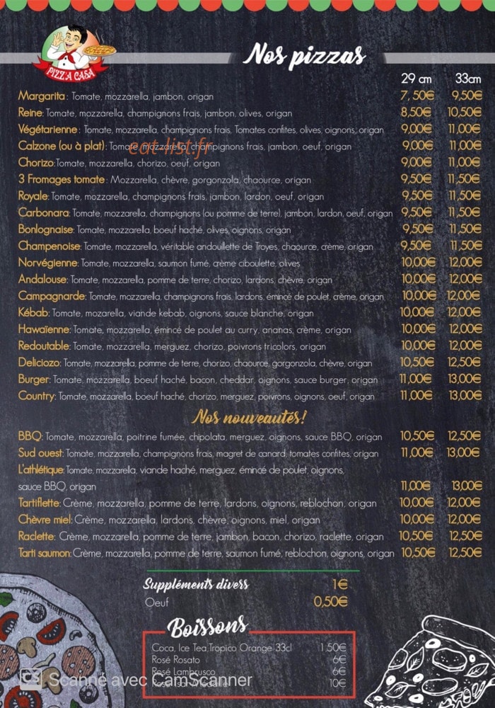Pizz'a casa — carte page 1