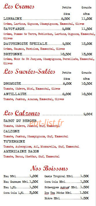 Pizz'a gogo — carte page 3