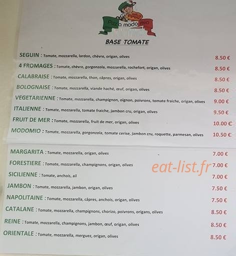 Pizz'a modo mio — carte page 1