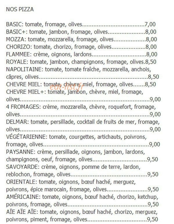 Pizz'à Nico — carte page 2