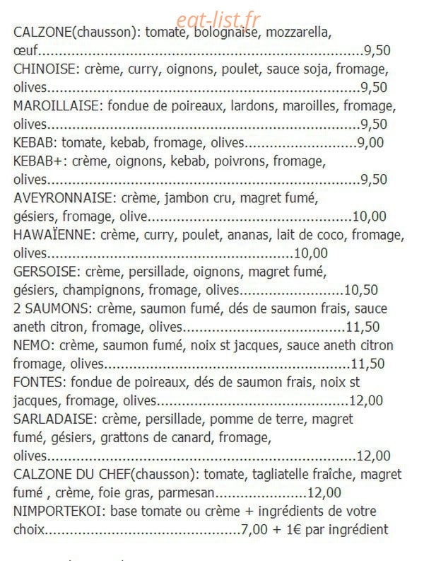 Pizz'à Nico — carte page 3