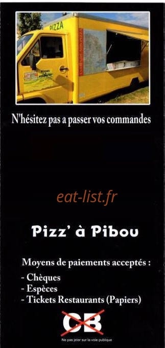 Pizz' à Pibou — carte page 6