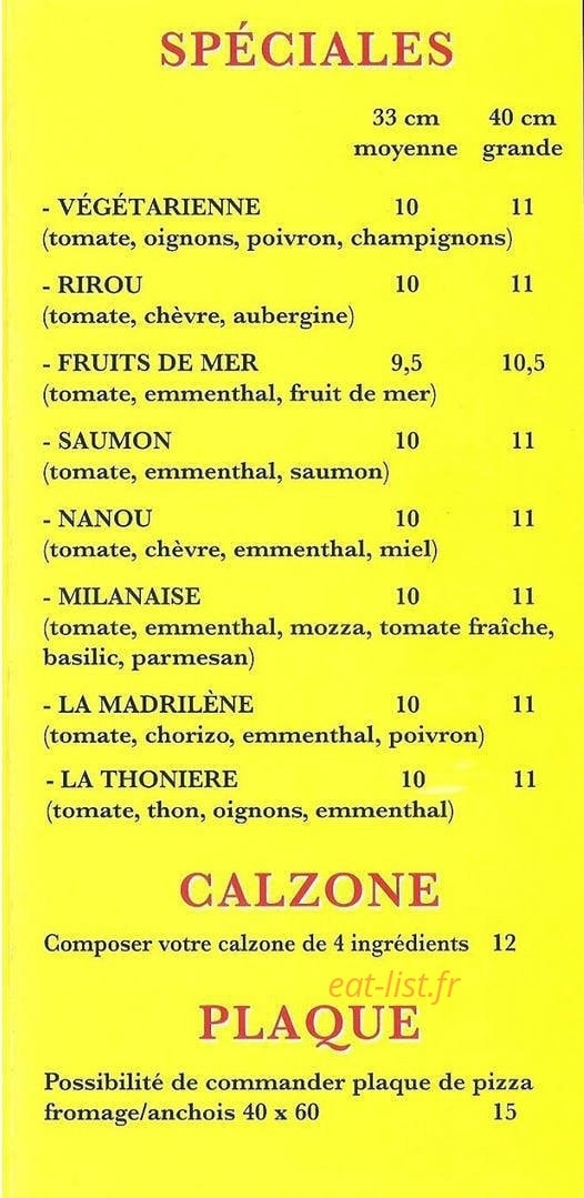 Pizz'a Rirou — carte page 3