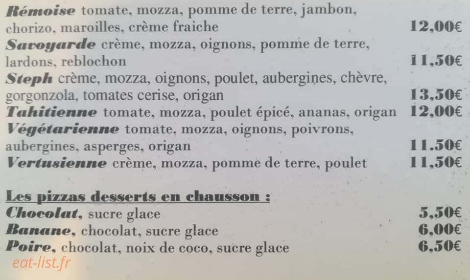 Pizz'adorée — carte page 3