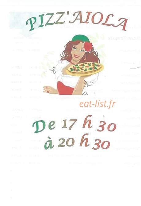 Pizz'aiola — carte page 1