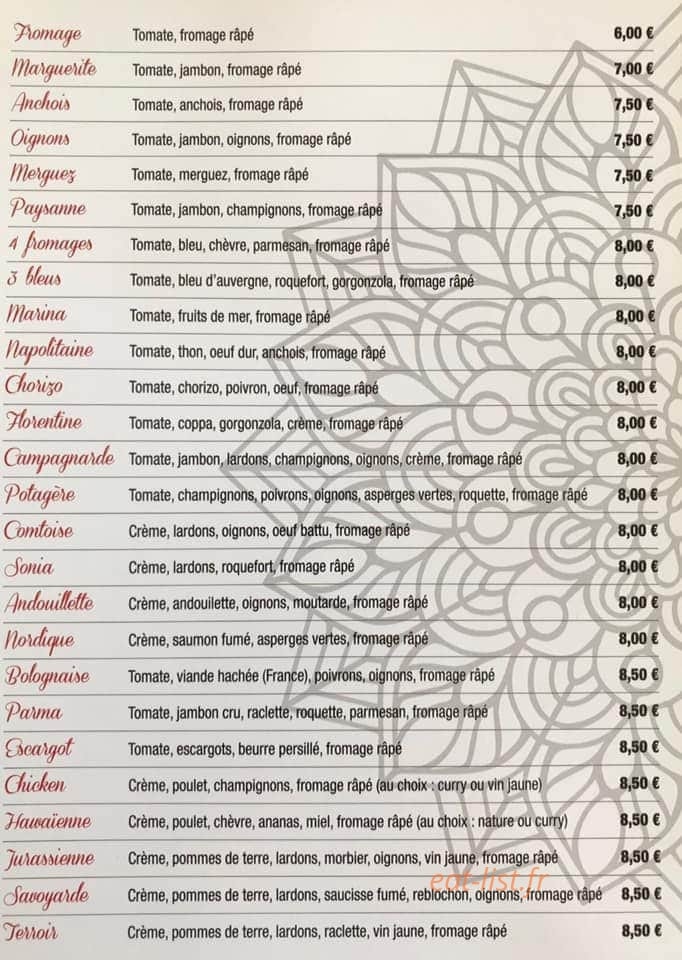 Pizz' and Love — carte page 2