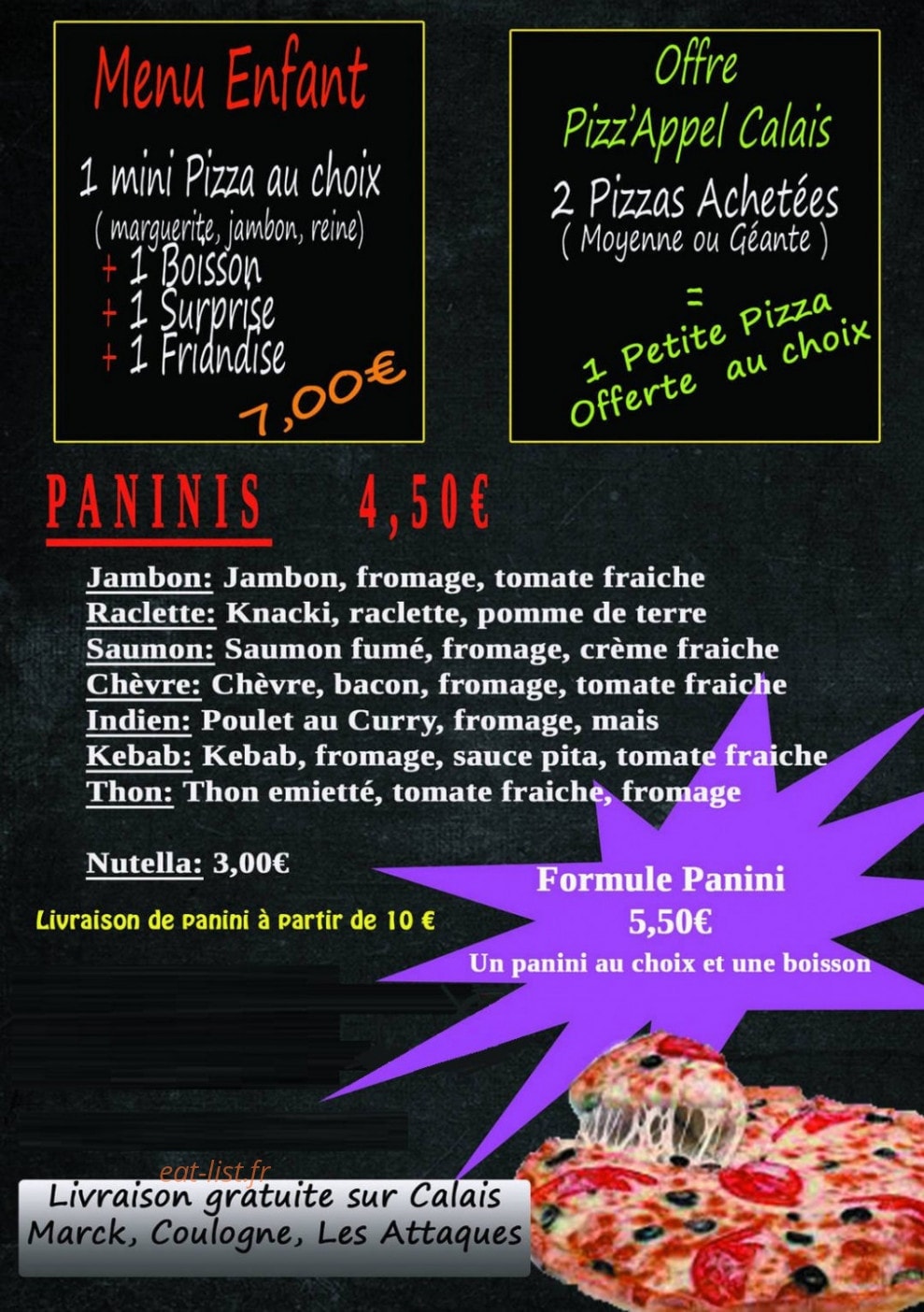 Pizz'appel — carte page 4