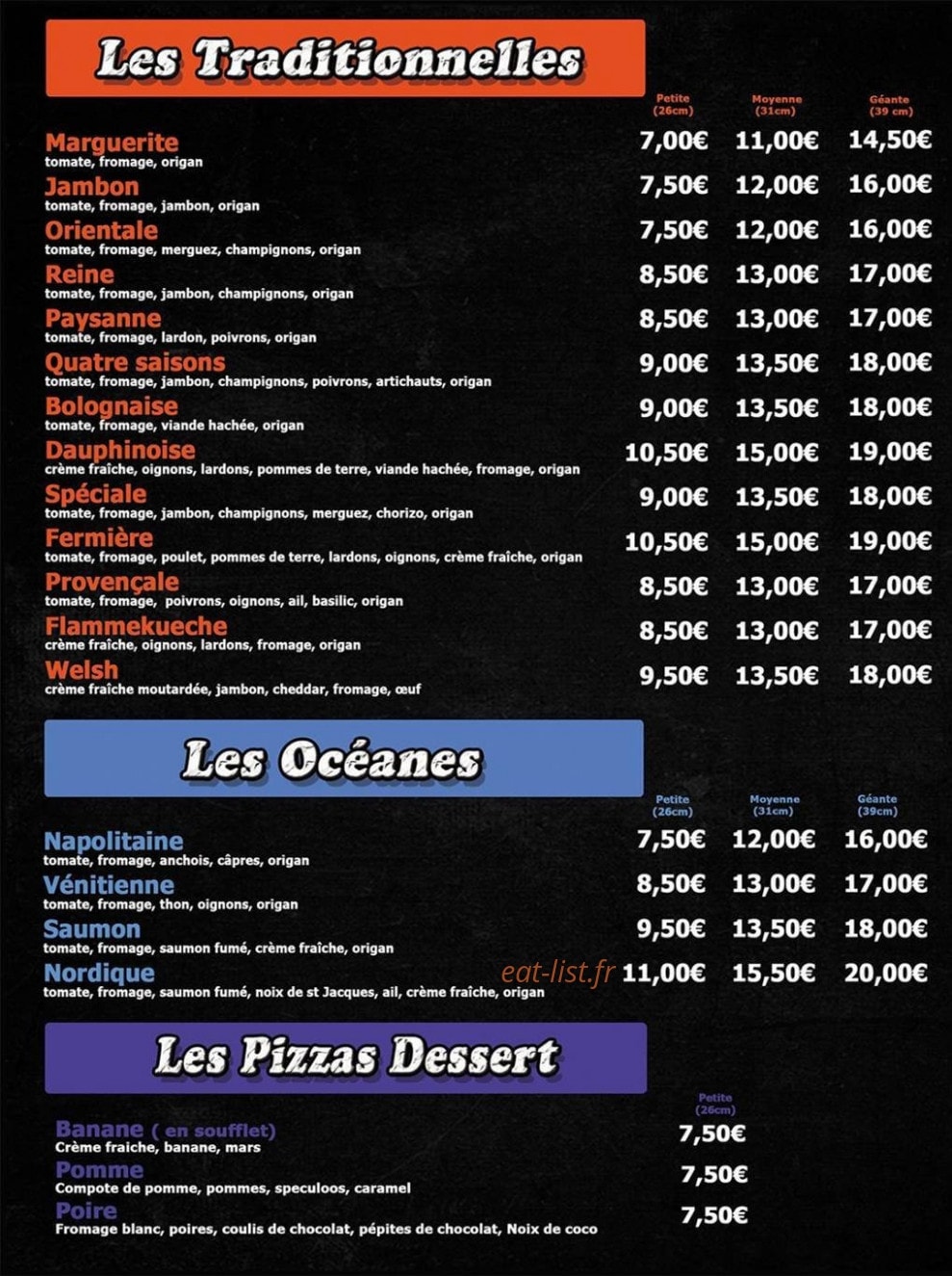 Pizz'appel — carte page 2