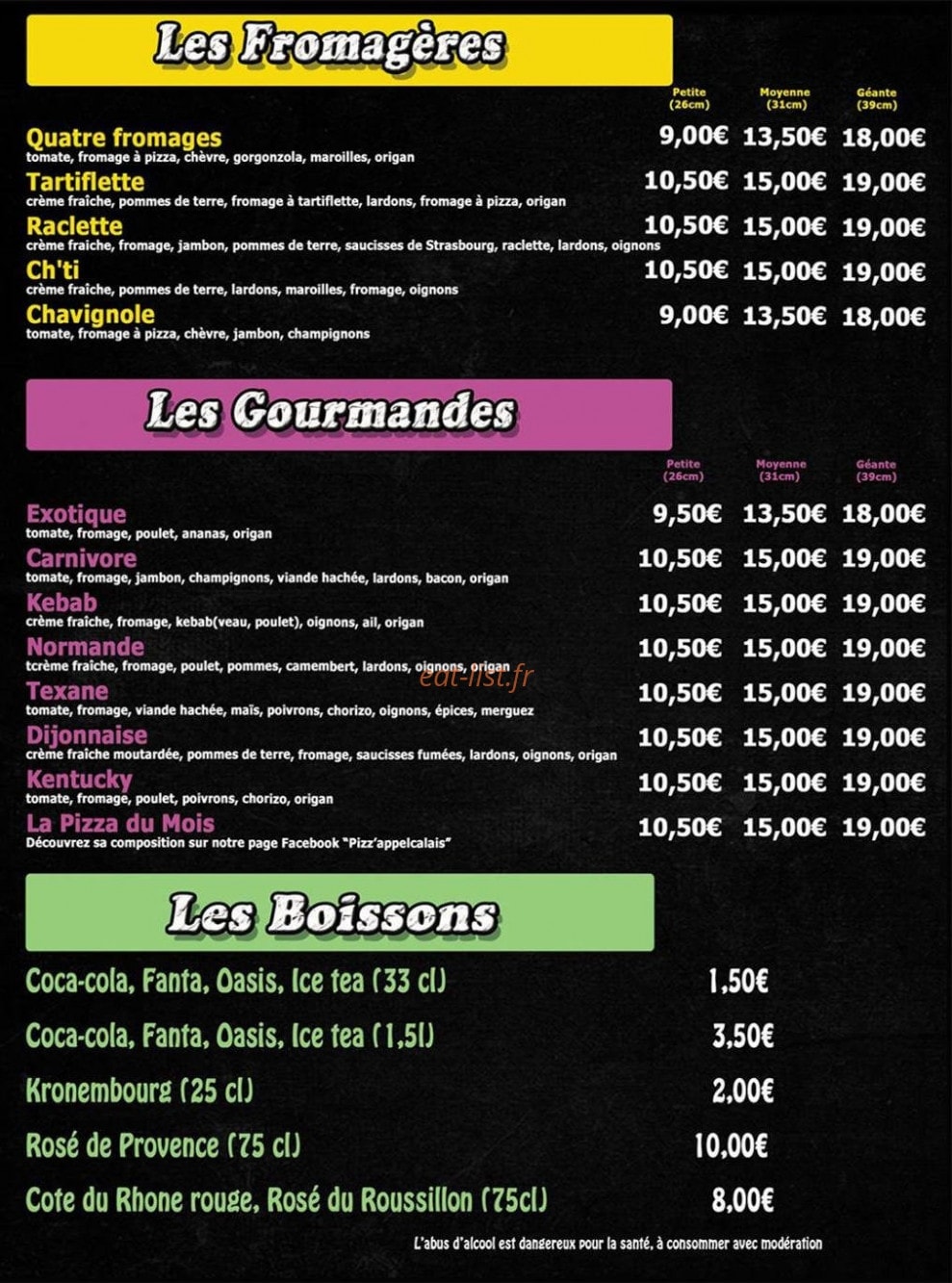 Pizz'appel — carte page 3