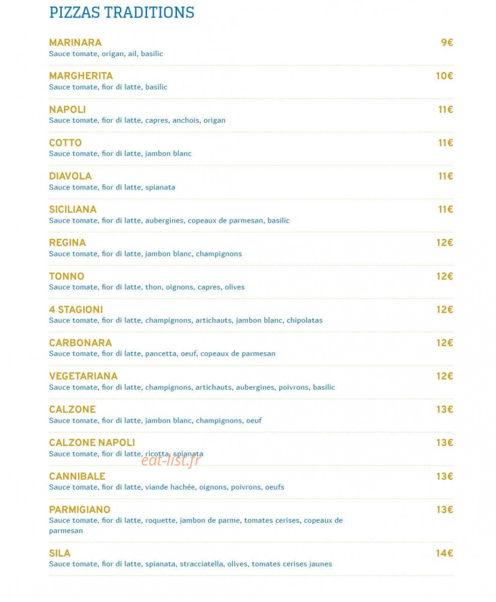 Pizz'Arte — carte page 1