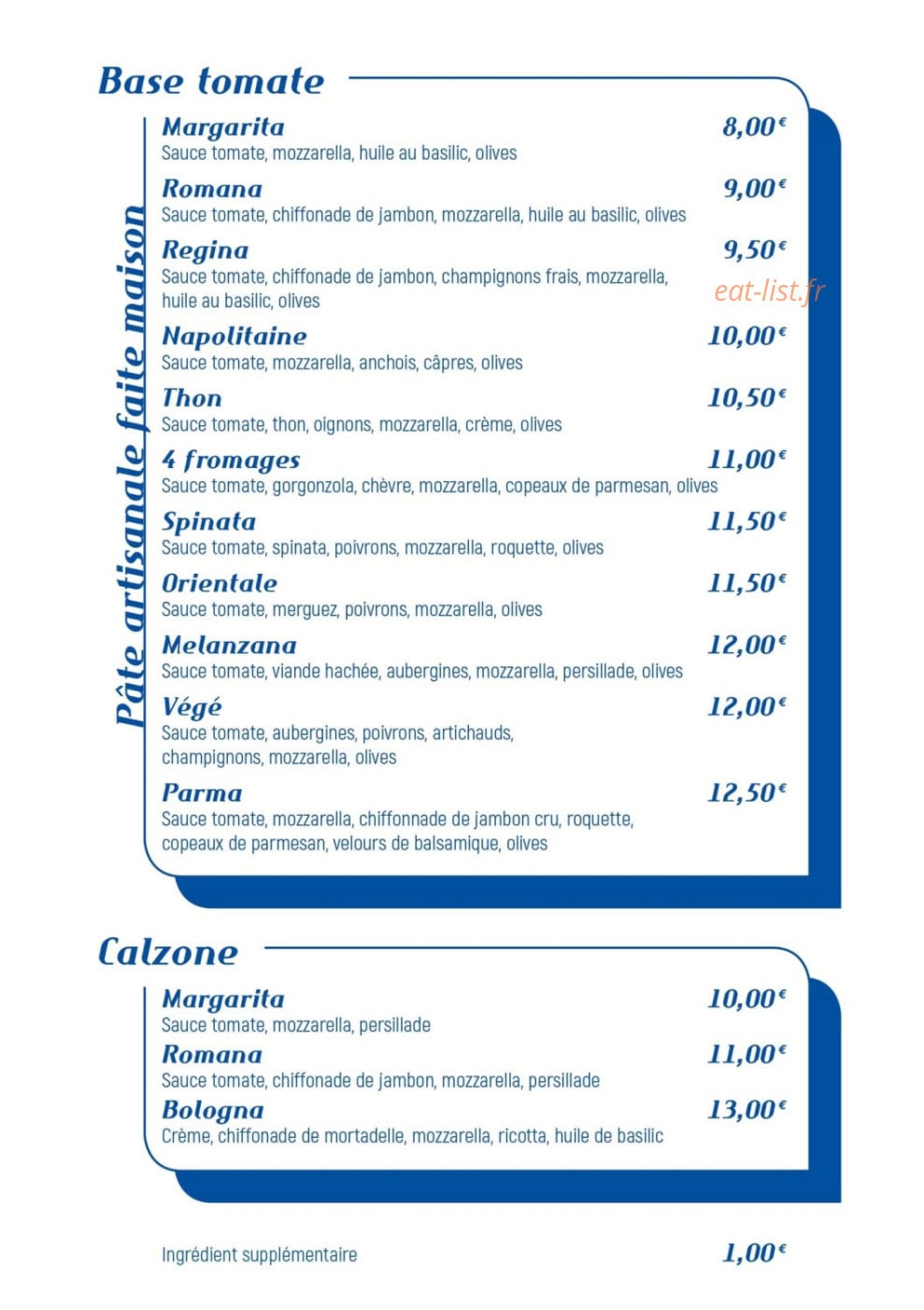 Pizz’avella — carte page 1
