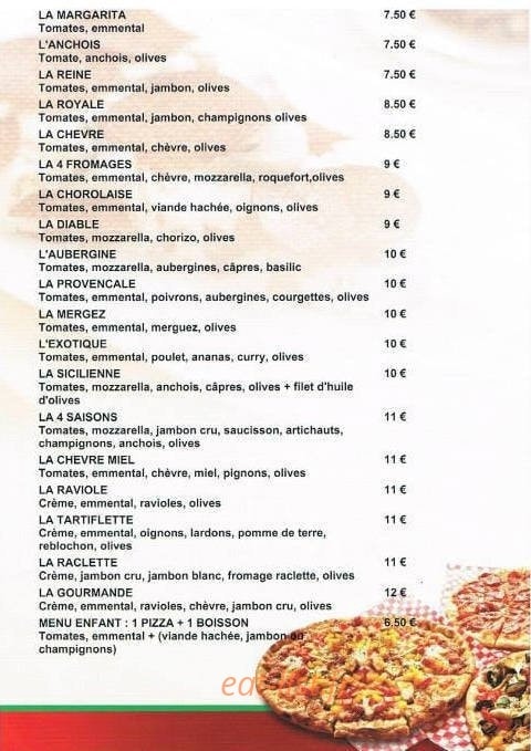 Pizz'Enclav — carte page 1