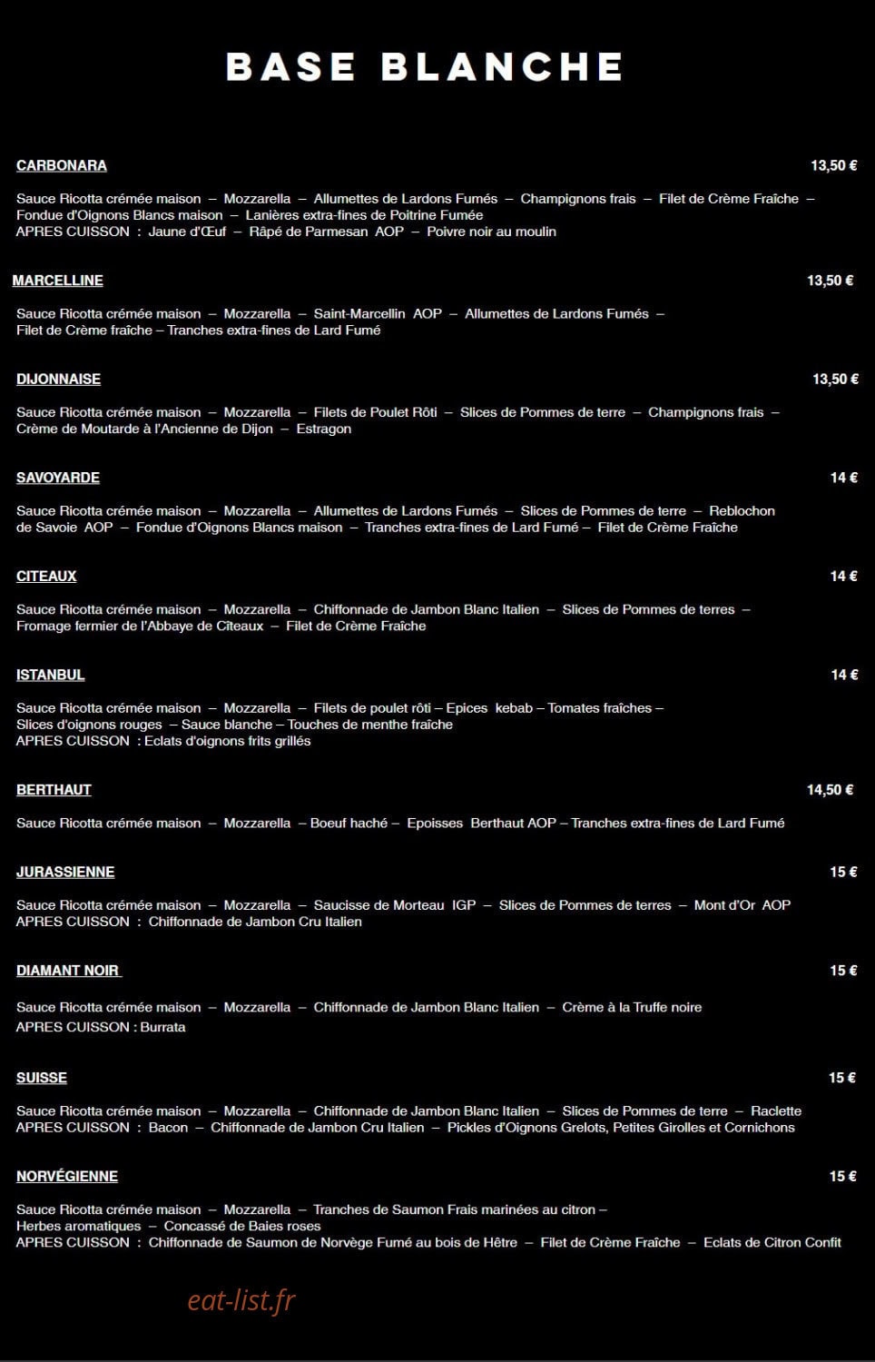 Pizz Factory — carte page 2