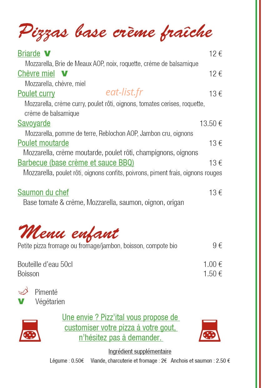 Pizz'Ital — carte page 2