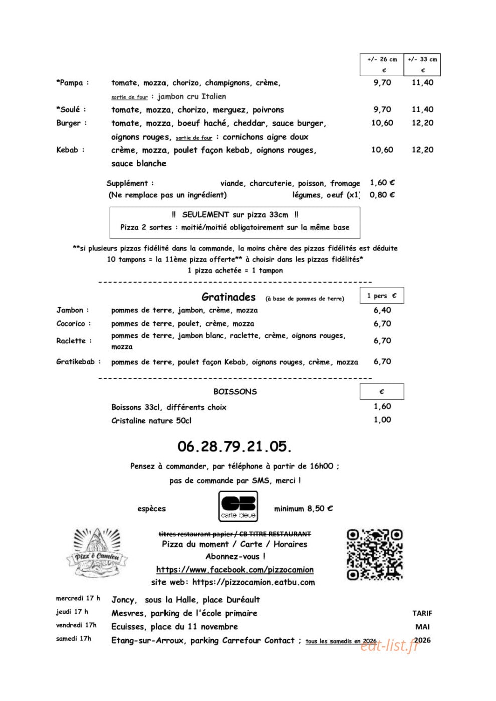 Pizz'ô camion — carte page 2