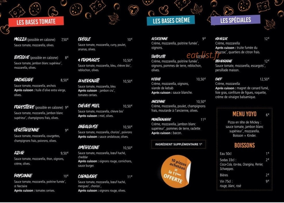 Pizza 2M — carte page 2