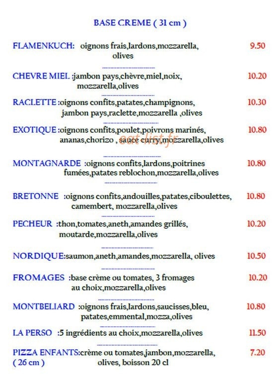 Pizza 66 — carte page 3