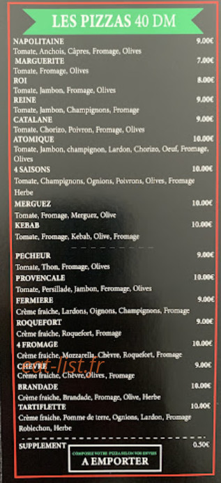 Pizza Aldo — carte page 2