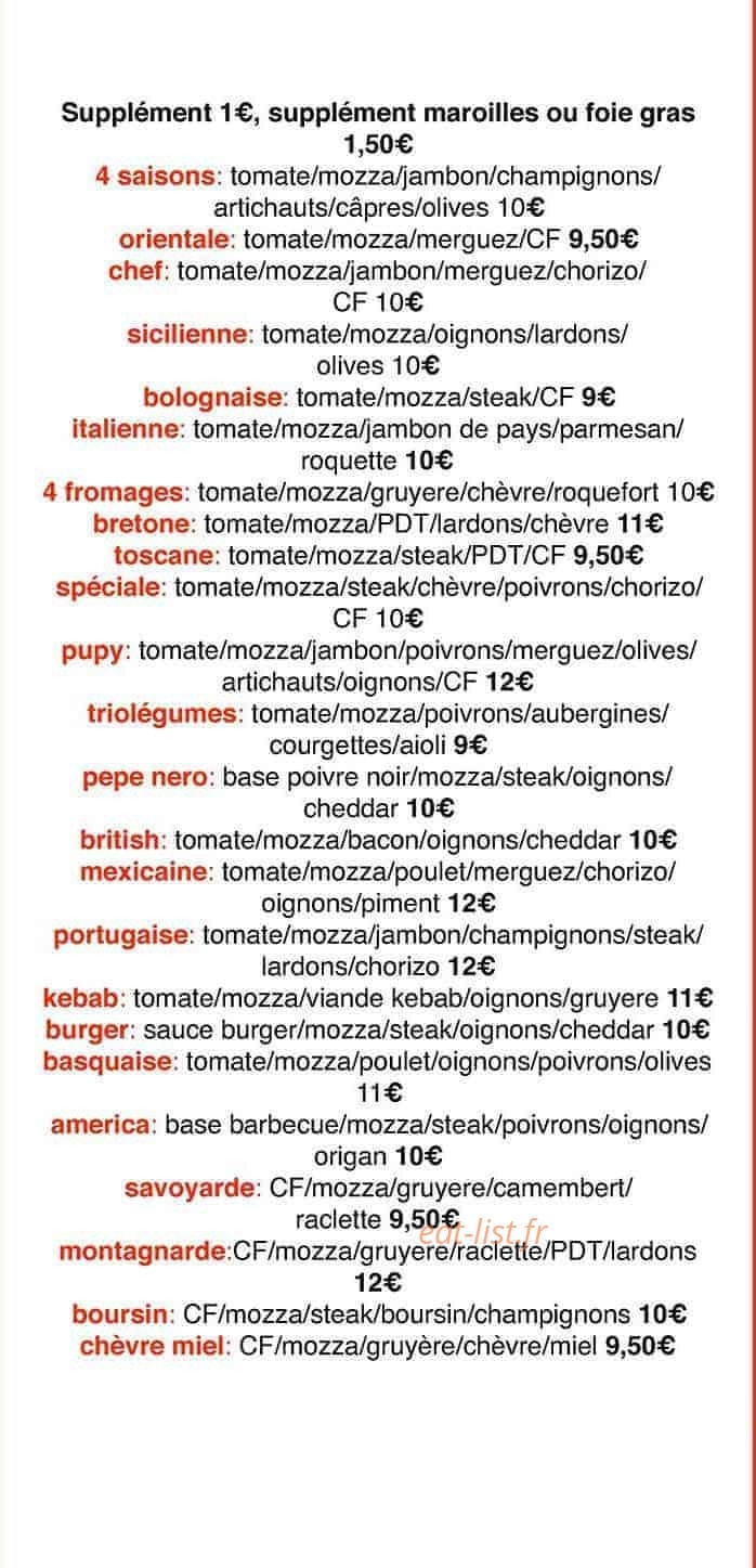 Pizza Angelina — carte page 3
