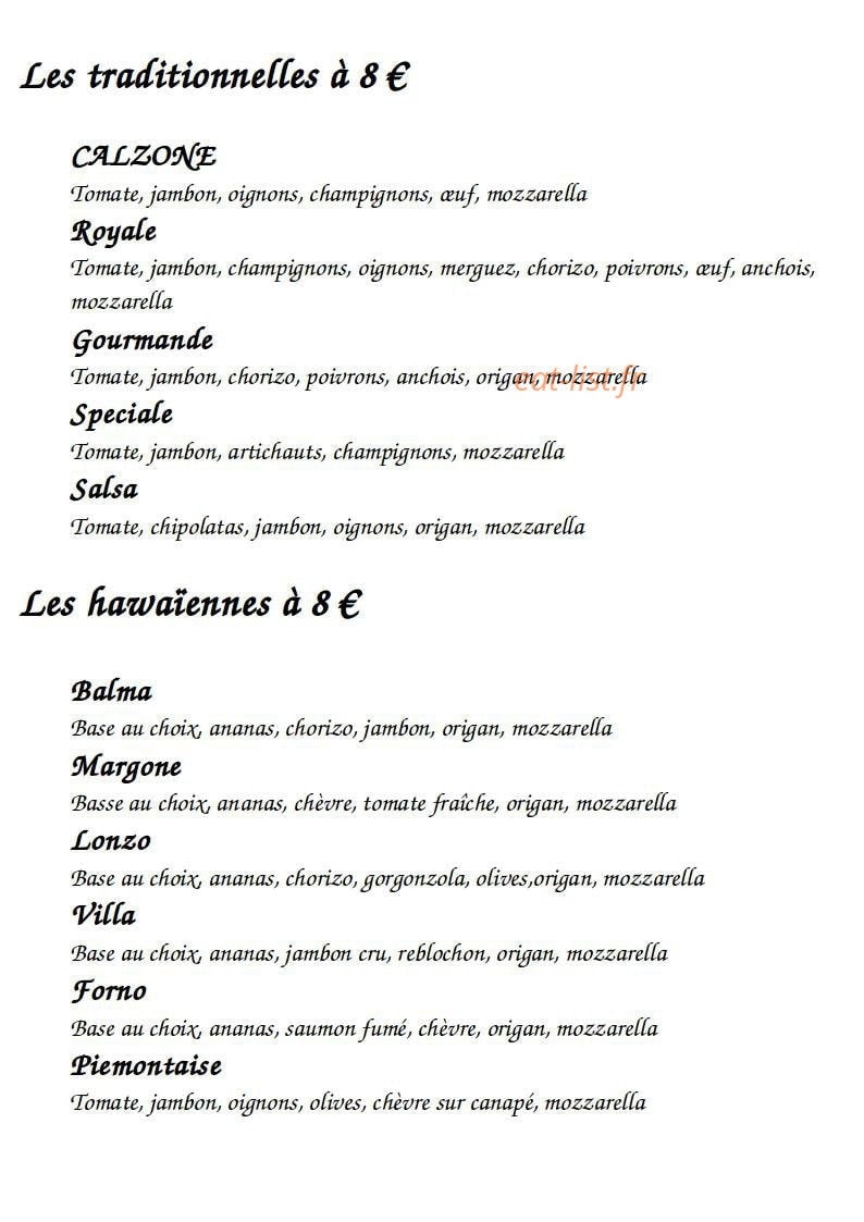 Pizza Angelo — carte page 3