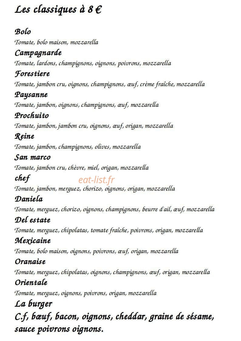 Pizza Angelo — carte page 2