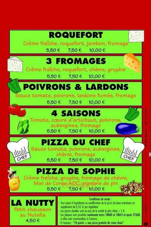 Pizza Antoine — carte page 4