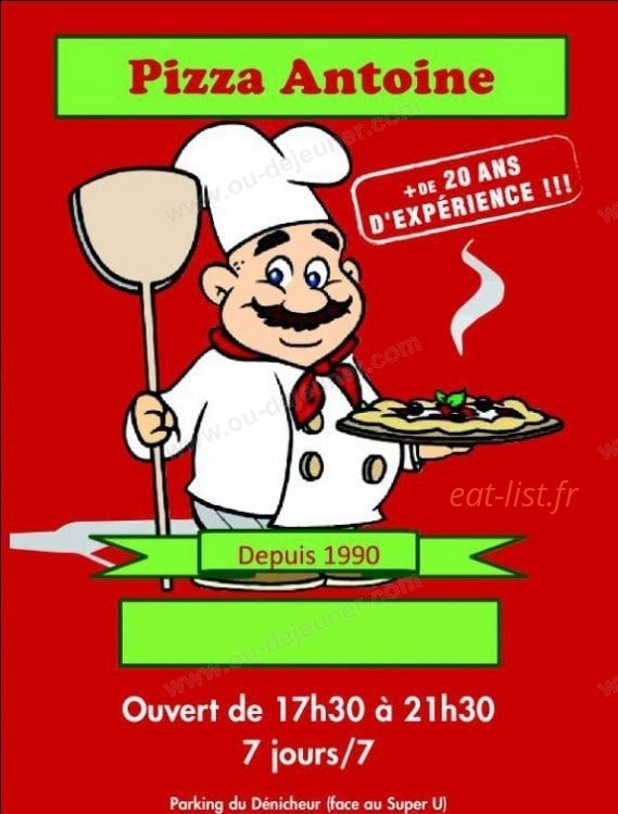 Pizza Antoine — carte page 1