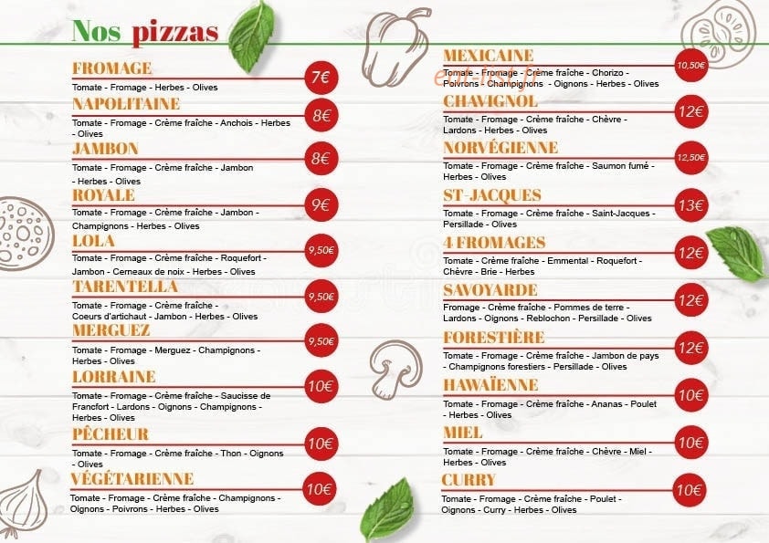 Pizza au camion blanc — carte page 1