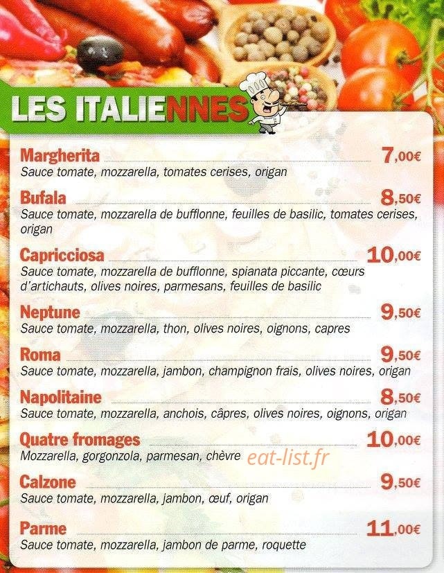 Pizza Bianca — carte page 1