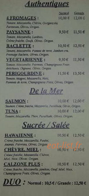 Pizza big good — carte page 2