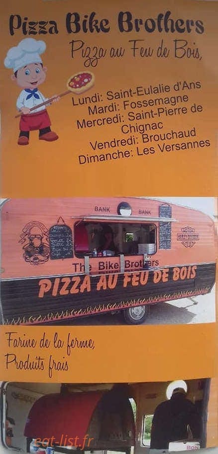 Pizza Bike Brothers — carte page 1