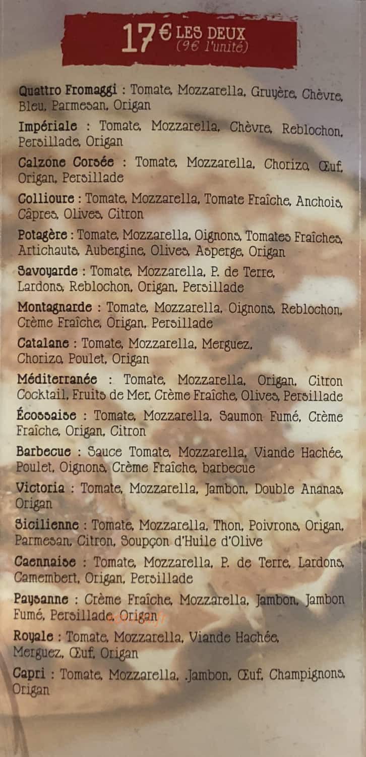 Pizza Bus — carte page 2