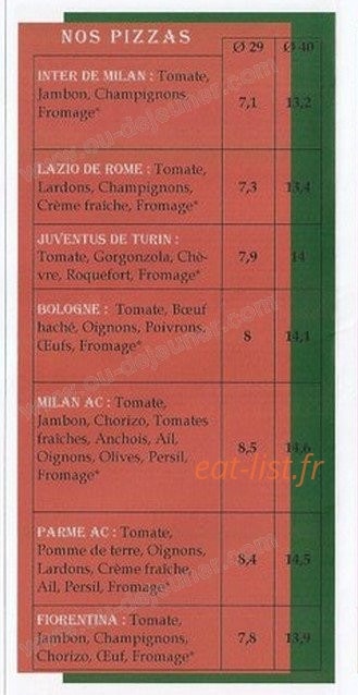 Pizza Calcio — carte page 2