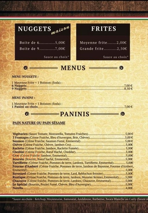 Pizza Cash — carte page 3
